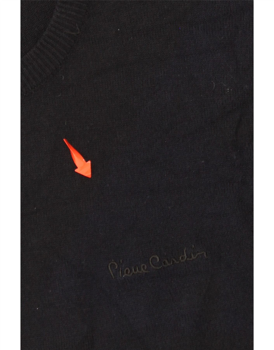 PIERRE CARDIN Ανδρικό πουλόβερ με λαιμόκοψη, μικρό μαύρο ακρυλικό