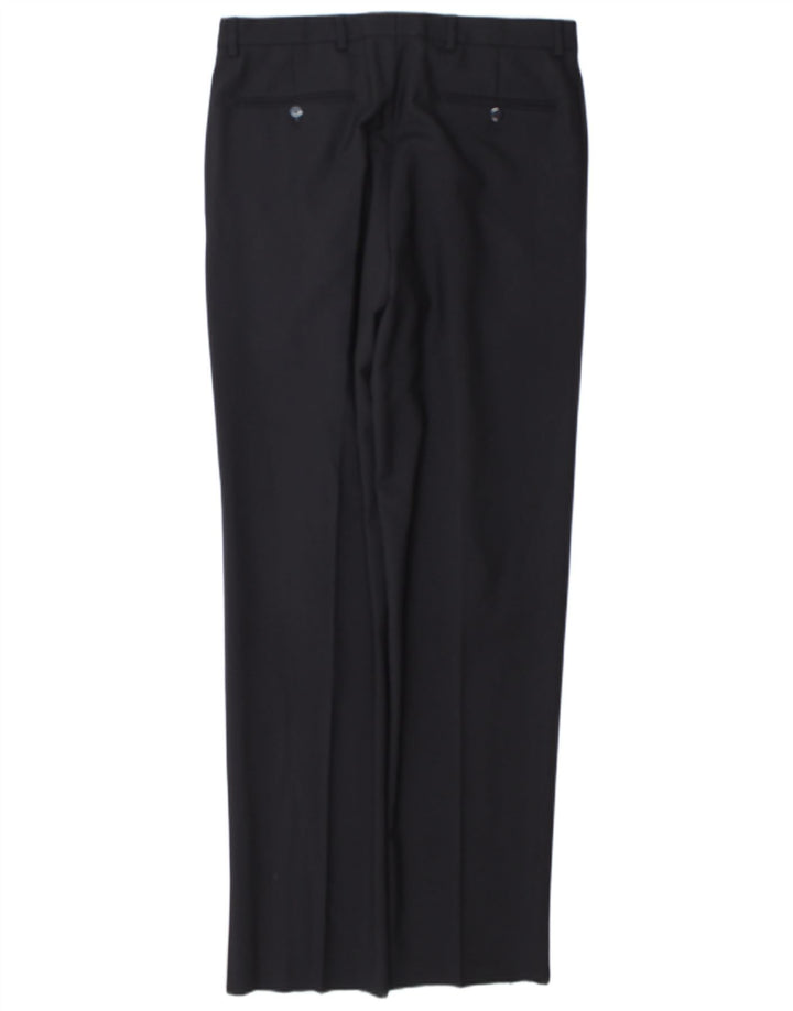 Vintage ανδρικό κοστούμι παντελόνι IT 48 Medium W32 L34 Navy Blue Wool