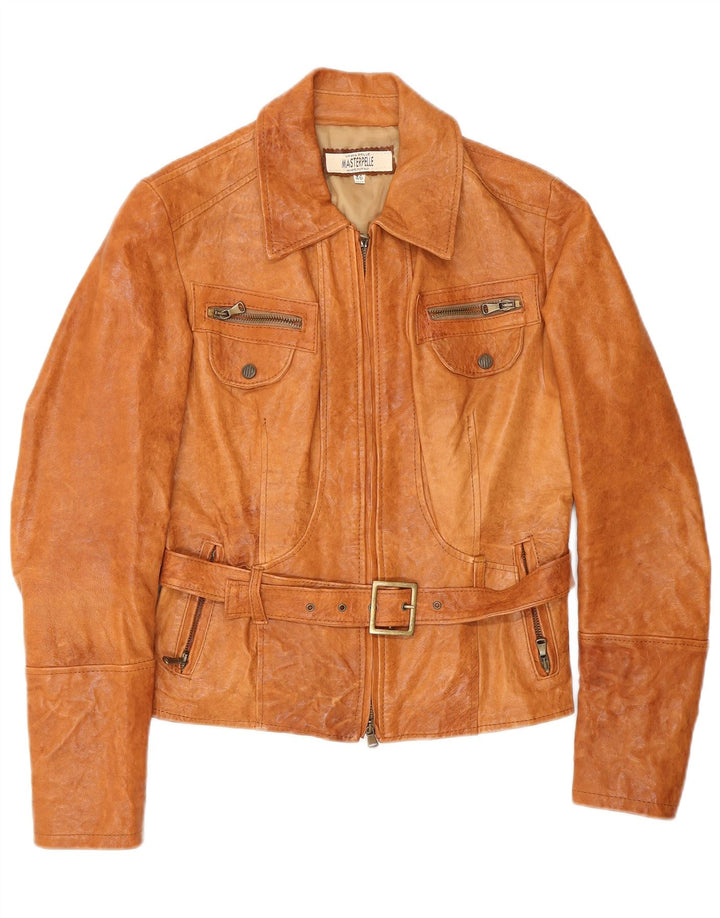 Masterpelle Γυναικείο Δερμάτινο Μπουφάν IT 46 Large Beige Leather