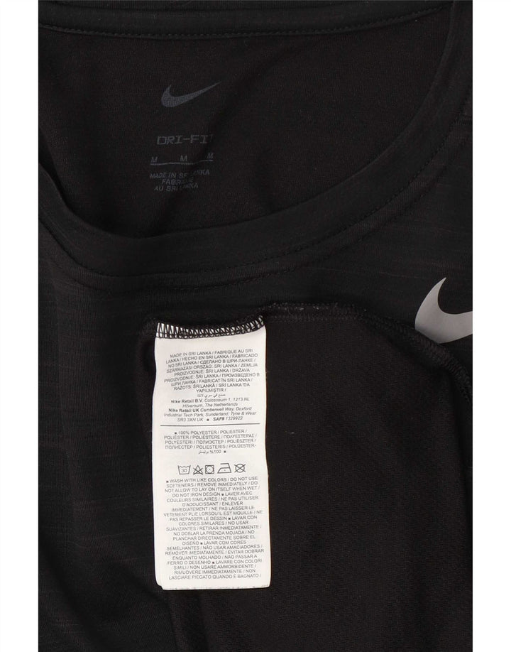 Ανδρικό T-Shirt Nike Dri Fit Τοπ μεσαίου μαύρου πολυεστέρα