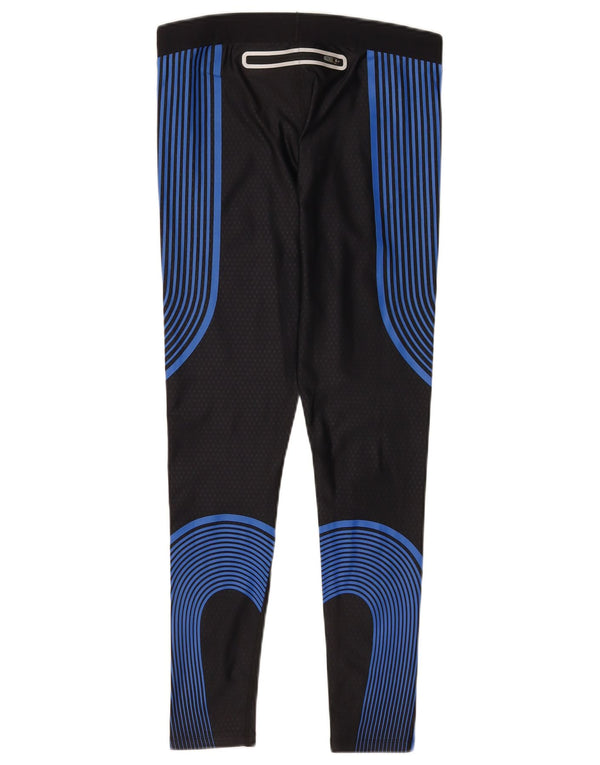 Nike Womens Leggings UK 12 Medium  Black Colourblock Polyester Sports