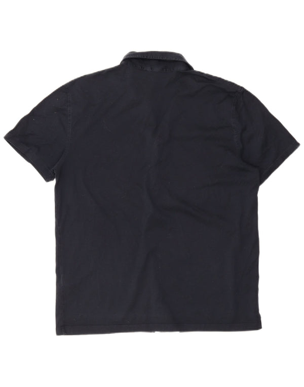Ανδρικό κοντομάνικο πουκάμισο Reiss XL Navy Blue βαμβακερό