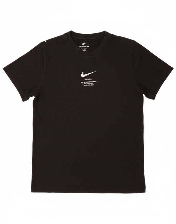 Nike Mens Graphic T-Shirt Top Medium Black Cotton