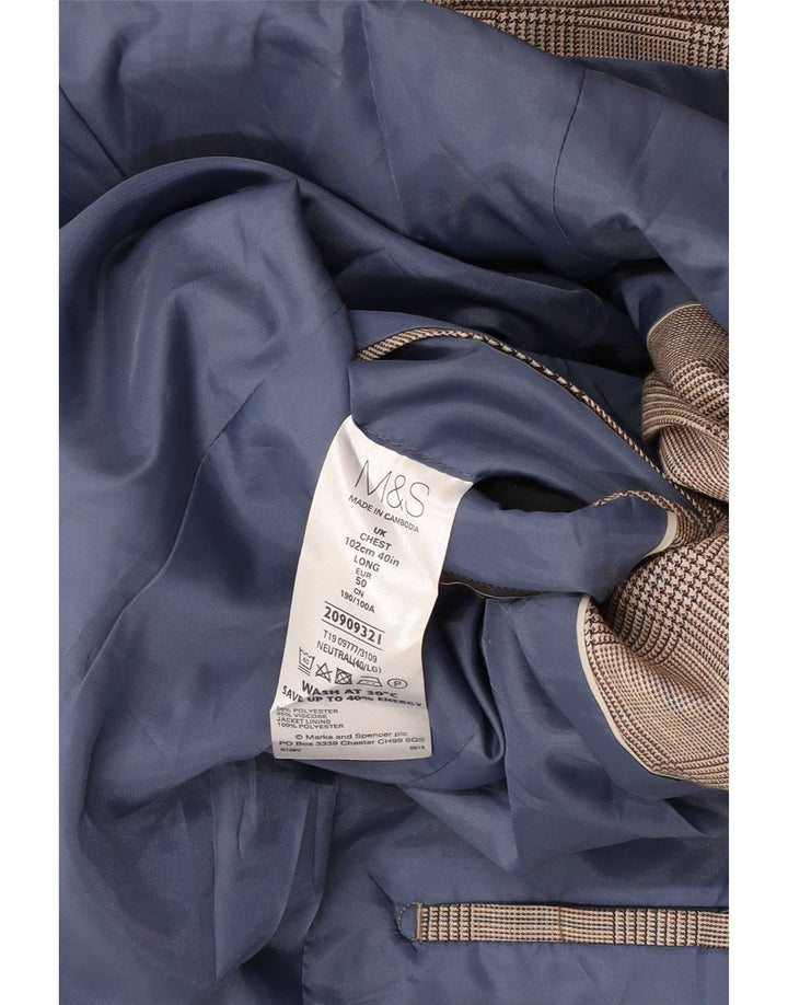 Marks & Spencer Ανδρικό σακάκι 2 κουμπιών μπλέιζερ UK 40 μεσαίο μπεζ πούλι