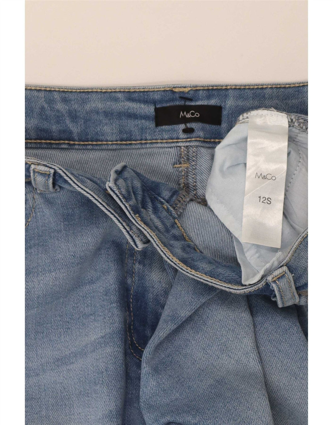 M&Co Γυναικεία Slim Jeans UK 12 Medium W32 L27 Blue Cotton