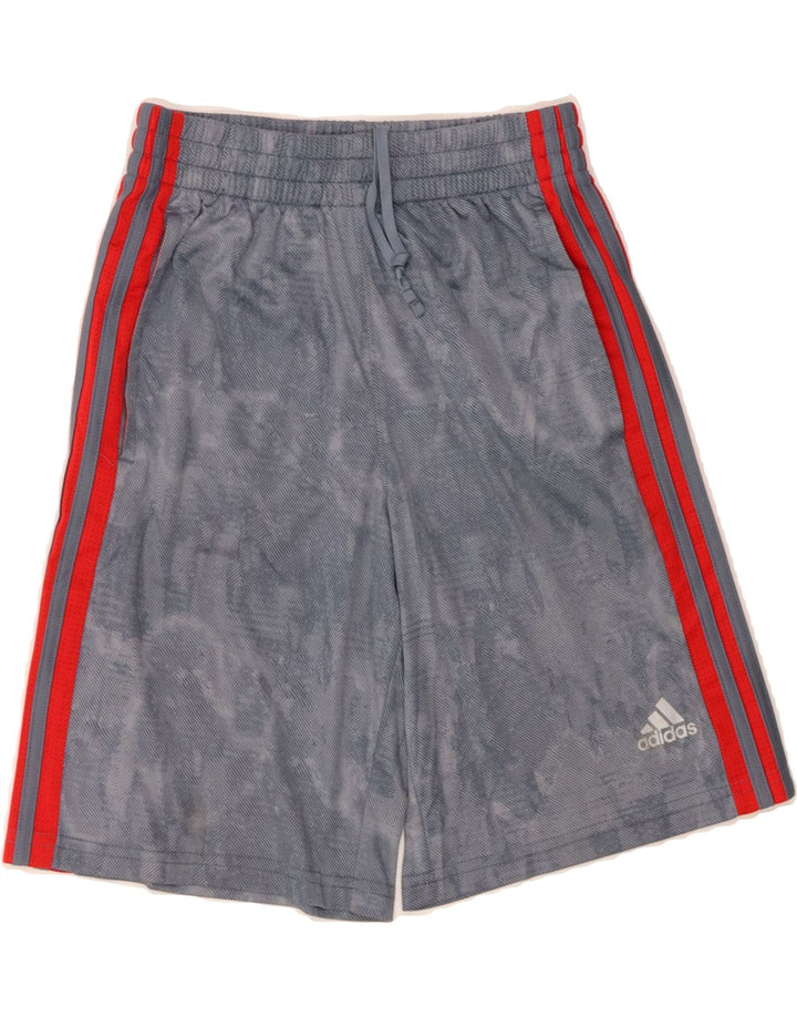 ADIDAS Boys Sport Shorts 9-10 Years Medium Grey Polyester Vintage Adidas and Second-Hand Adidas from Messina Hembry 