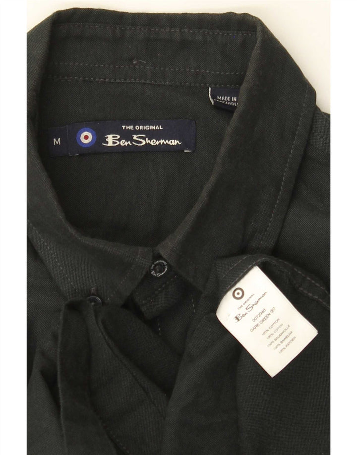 Ανδρικό πουκάμισο Ben Sherman, μεσαίο πράσινο βαμβακερό