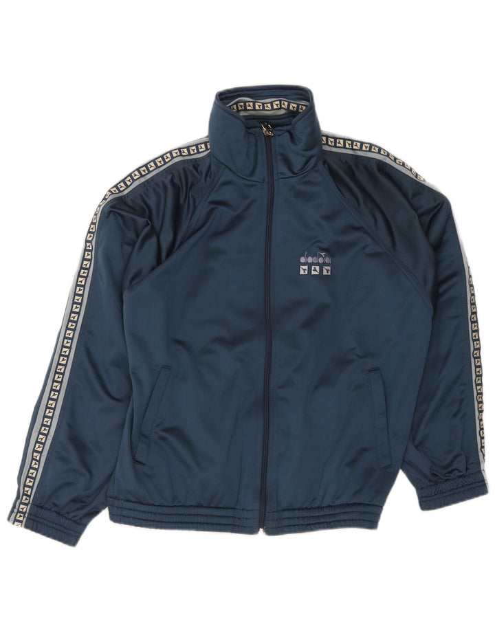 Ανδρική αθλητική φόρμα γραφικών Diadora Top Jacket UK 38 Medium Blue Polyester