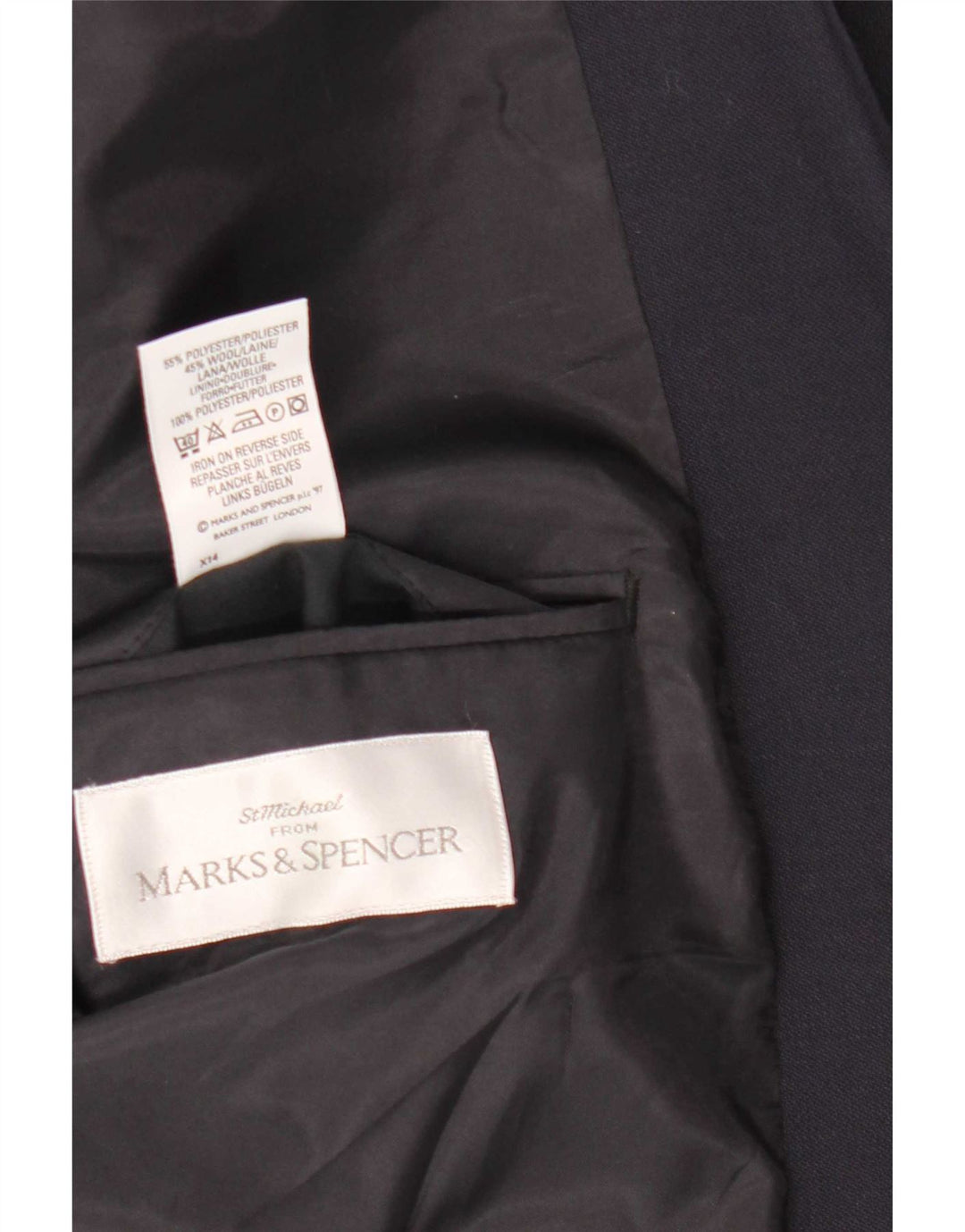 Marks & Spencer Ανδρικό μπλέιζερ με 2 κουμπιά μπουφάν UK 38 Medium Navy Blue