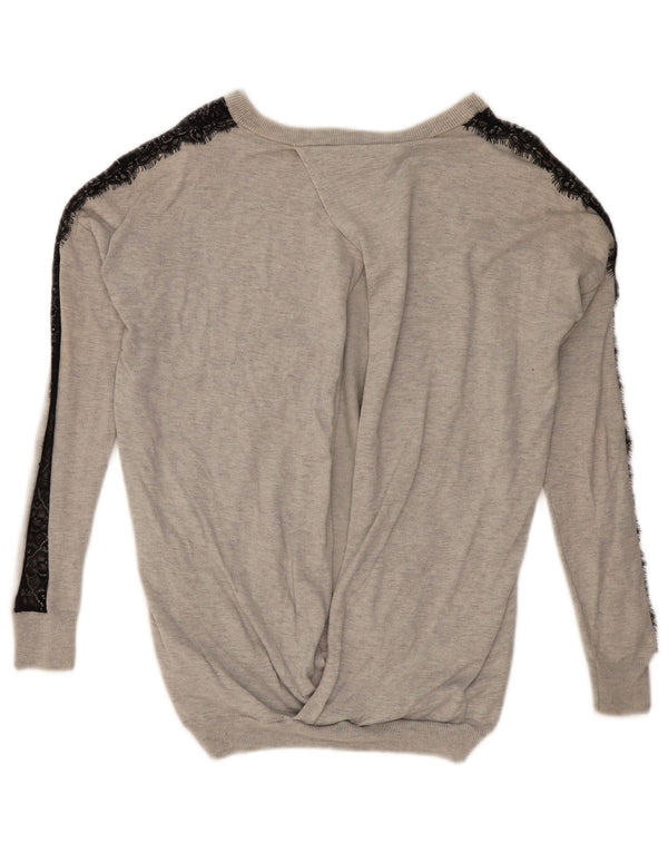 Karen Millen Γυναικείο πουλόβερ με λαιμόκαυστο UK 14 Large Grey Colourblock