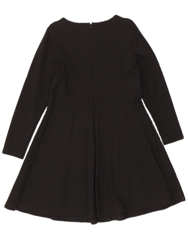 Marks & Spencer Γυναικείο μακρυμάνικο φόρεμα A-Line UK 18 XL μαύρη βισκόζη