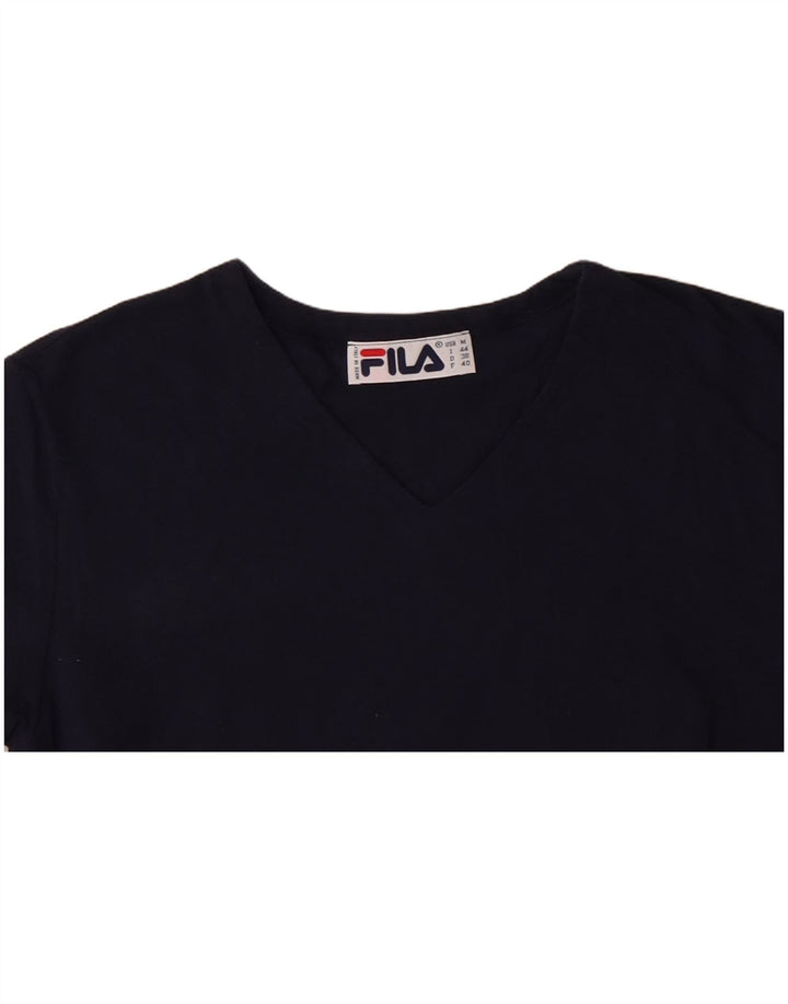 FILA Γυναικείο T-Shirt Top IT 44 Medium Navy Blue Βαμβακερό