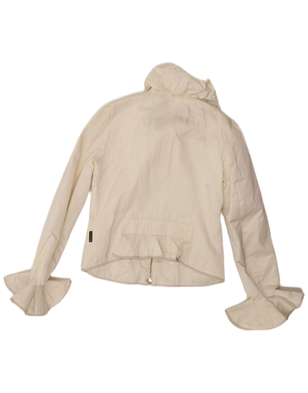 MONCLER Γυναικείο Crop Bomber Jacket Size 2 Medium Off White Polyester
