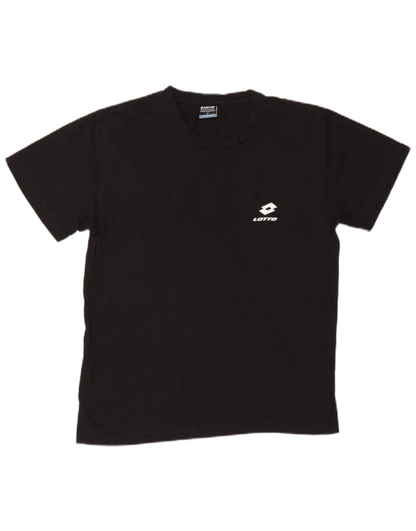 LOTTO Mens T-Shirt Top Medium Black Cotton