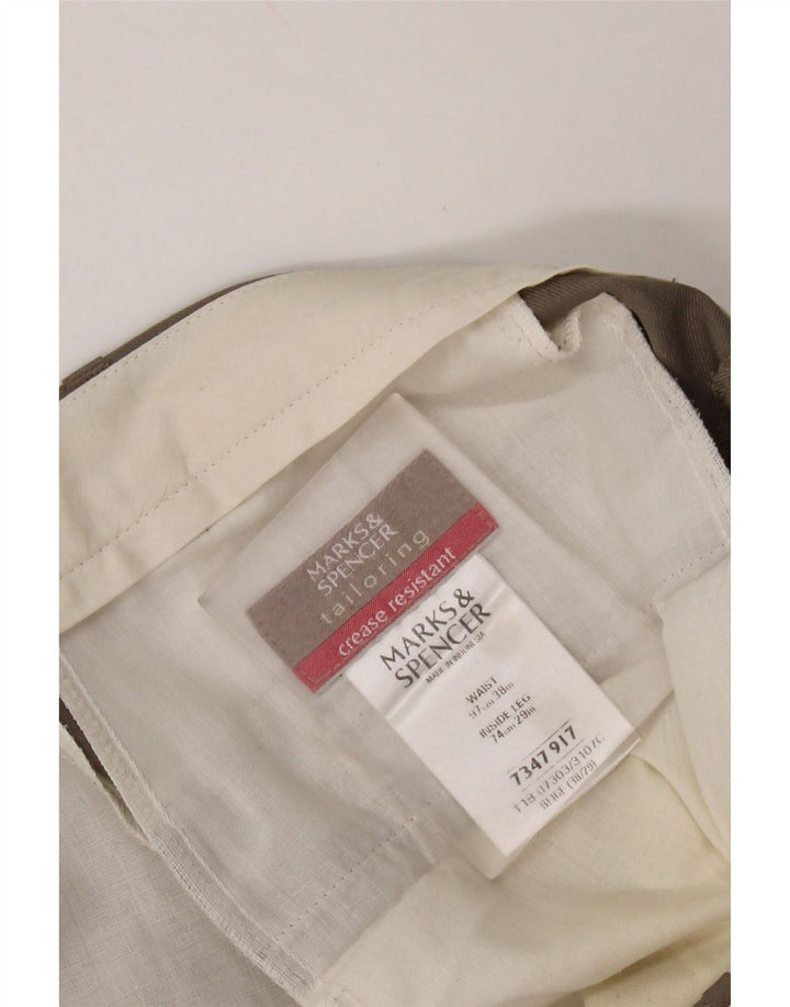 MARKS & SPENCER Ανδρικό ίσιο παντελόνι W38 L29 Μπεζ πολυεστέρας