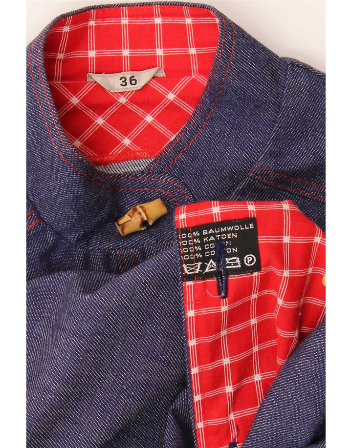 Vintage Γυναικείο Παλτό EU 36 Small Navy Blue Cotton