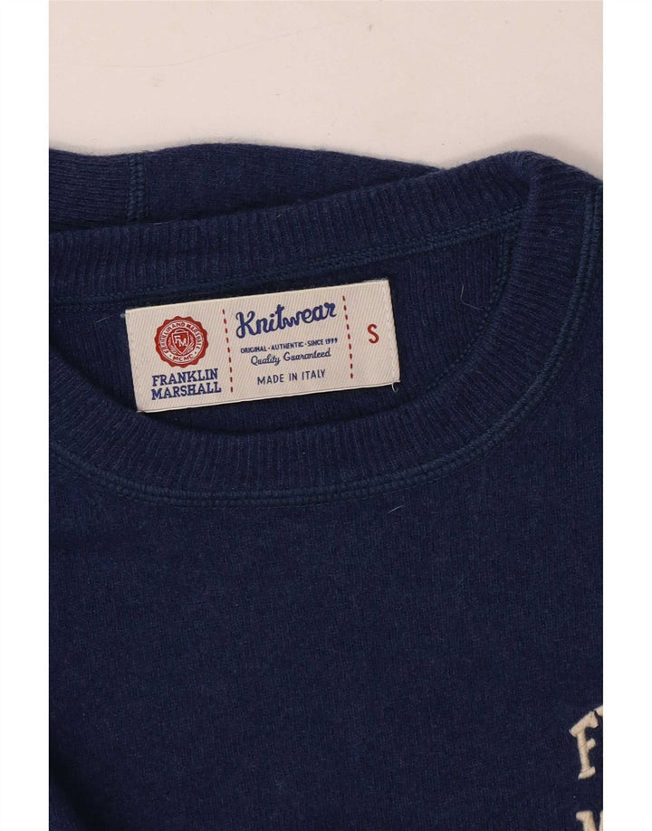 Ανδρικό πουλόβερ Franklin Marshall Graphic Crew Neck Jumper Small Navy Blue