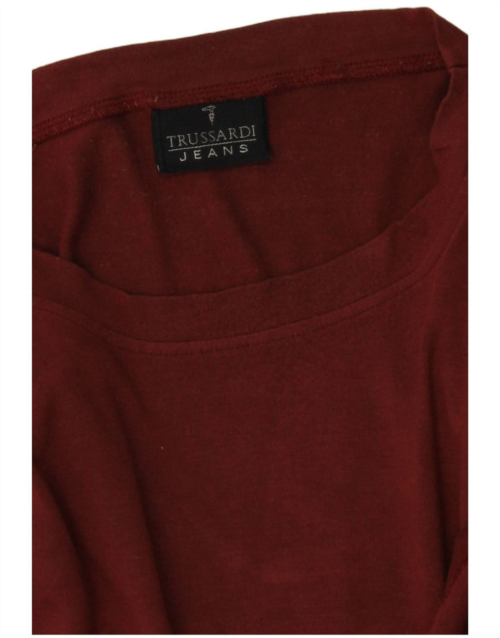 Trussardi Jeans Ανδρικό τοπ μακρυμάνικο μεγάλο κόκκινο βισκόζη