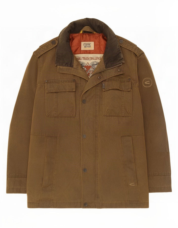 Camel Active Ανδρικό Στρατιωτικό Μπουφάν IT 52 XL Καφέ Βαμβακερό