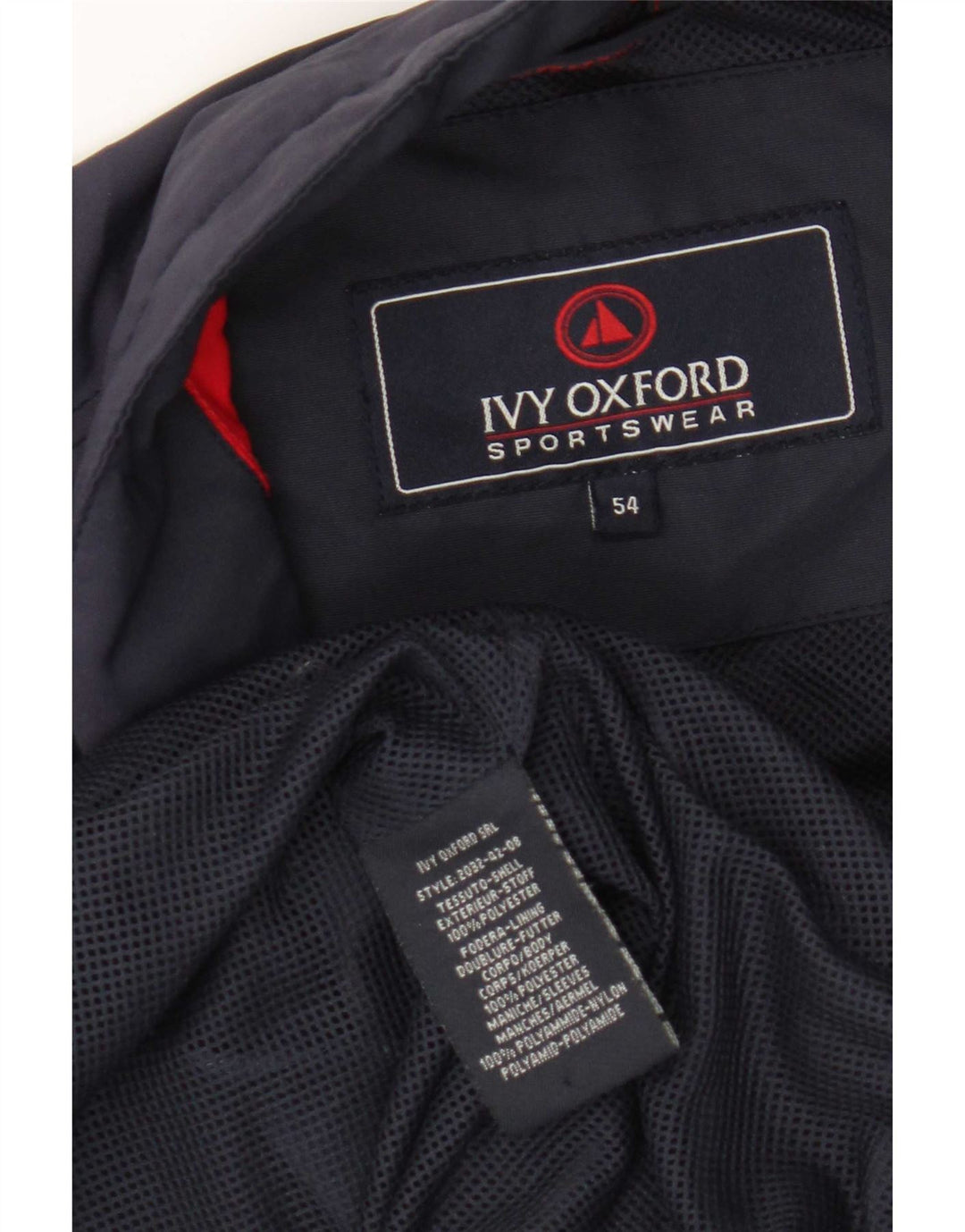 Ανδρικό μπουφάν Ivy Oxford Rain IT 54 2XL Navy Blue Polyester