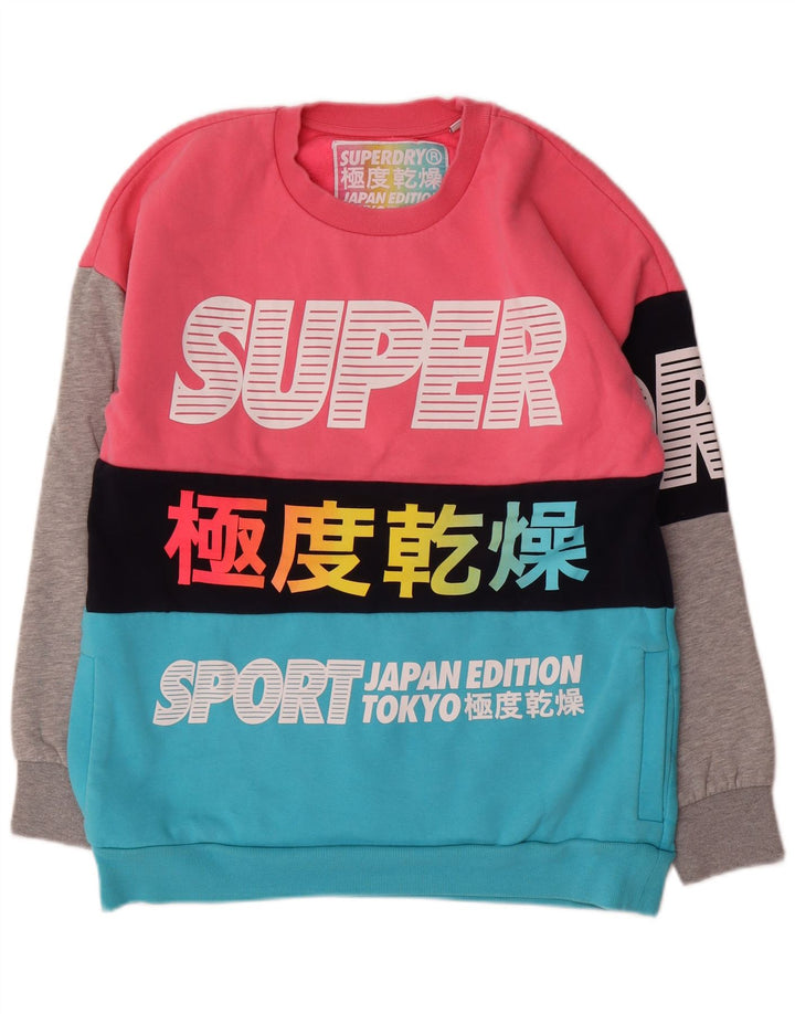 SUPERDRY Γυναικεία φούτερ μεγάλου μεγέθους Jumper UK 10 Small πολύχρωμα