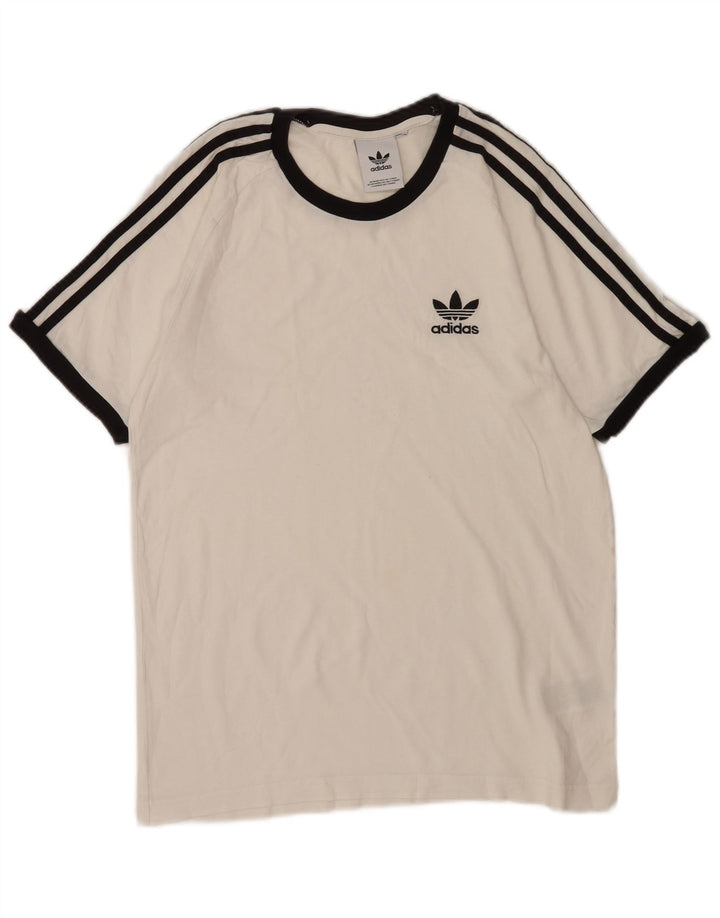 Ανδρικό T-Shirt Adidas Τοπ μεσαίο λευκό βαμβακερό
