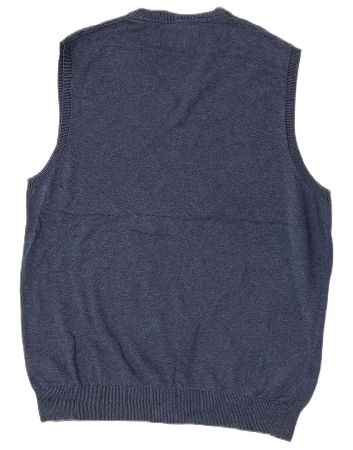 MARKS & SPENCER Ανδρικό γιλέκο Tank Top μεγάλο μπλε βαμβακερό
