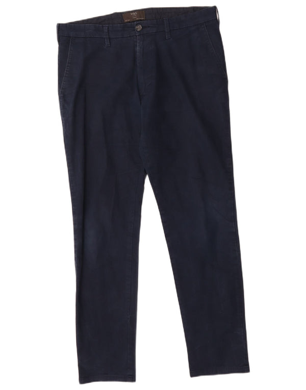 Ανδρικό Skinny παντελόνι Chino Marks & Spencer W32 L29 Navy Blue Cotton