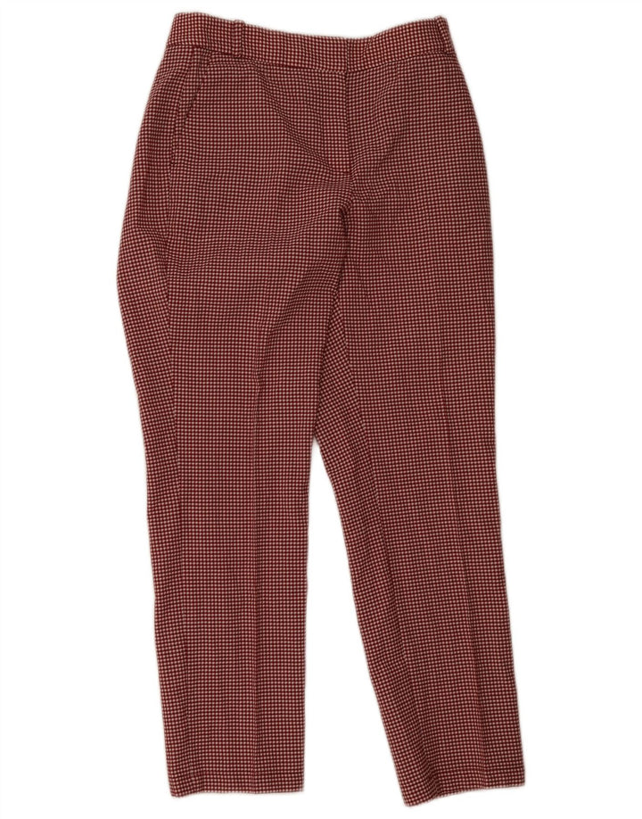 Massimo Dutti Γυναικείο παντελόνι Chino EU 38 Small W28 L28 Red Houndstooth