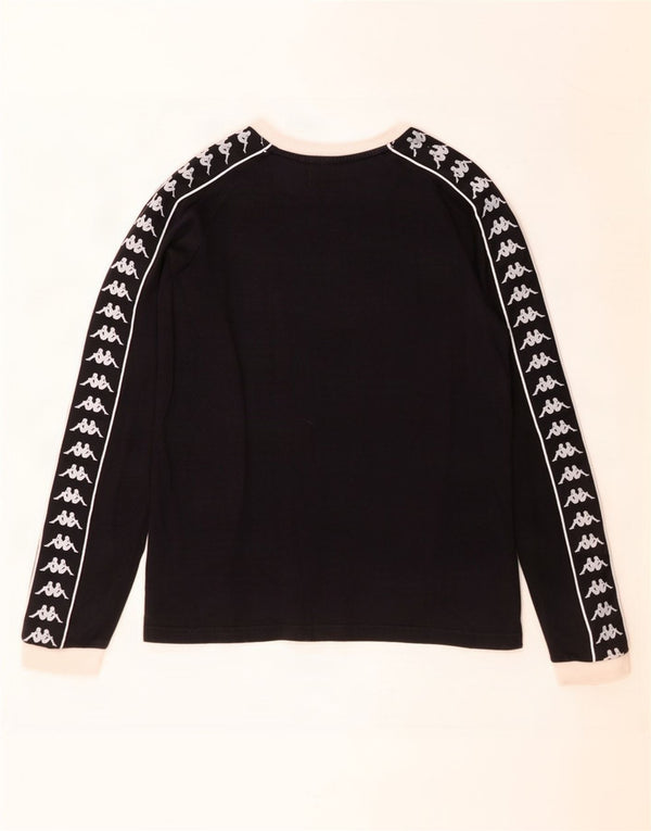 Γυναικείο γραφικό τοπ Kappa μακρυμάνικο UK 10 Small Black Colourblock