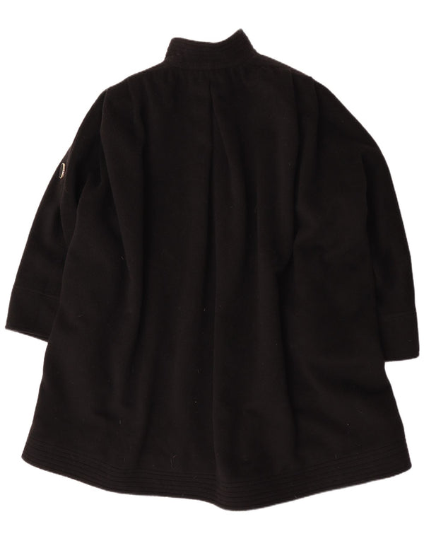 Vintage γυναικείο υπερμεγέθη πανωφόρι UK 18 XL μαύρο μαλλί αλπακά