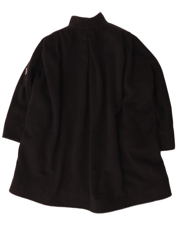 Vintage γυναικείο υπερμεγέθη πανωφόρι UK 18 XL μαύρο μαλλί αλπακά