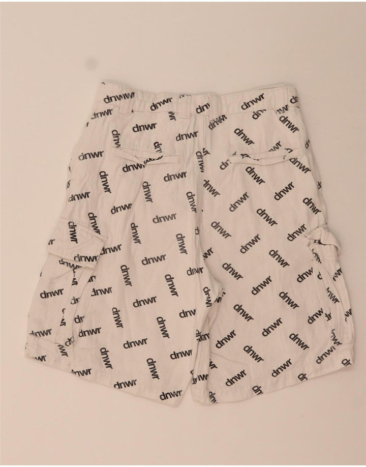 Zara Ανδρικό Σορτς Cargo Graphic EU 38 Small W30 Λευκό