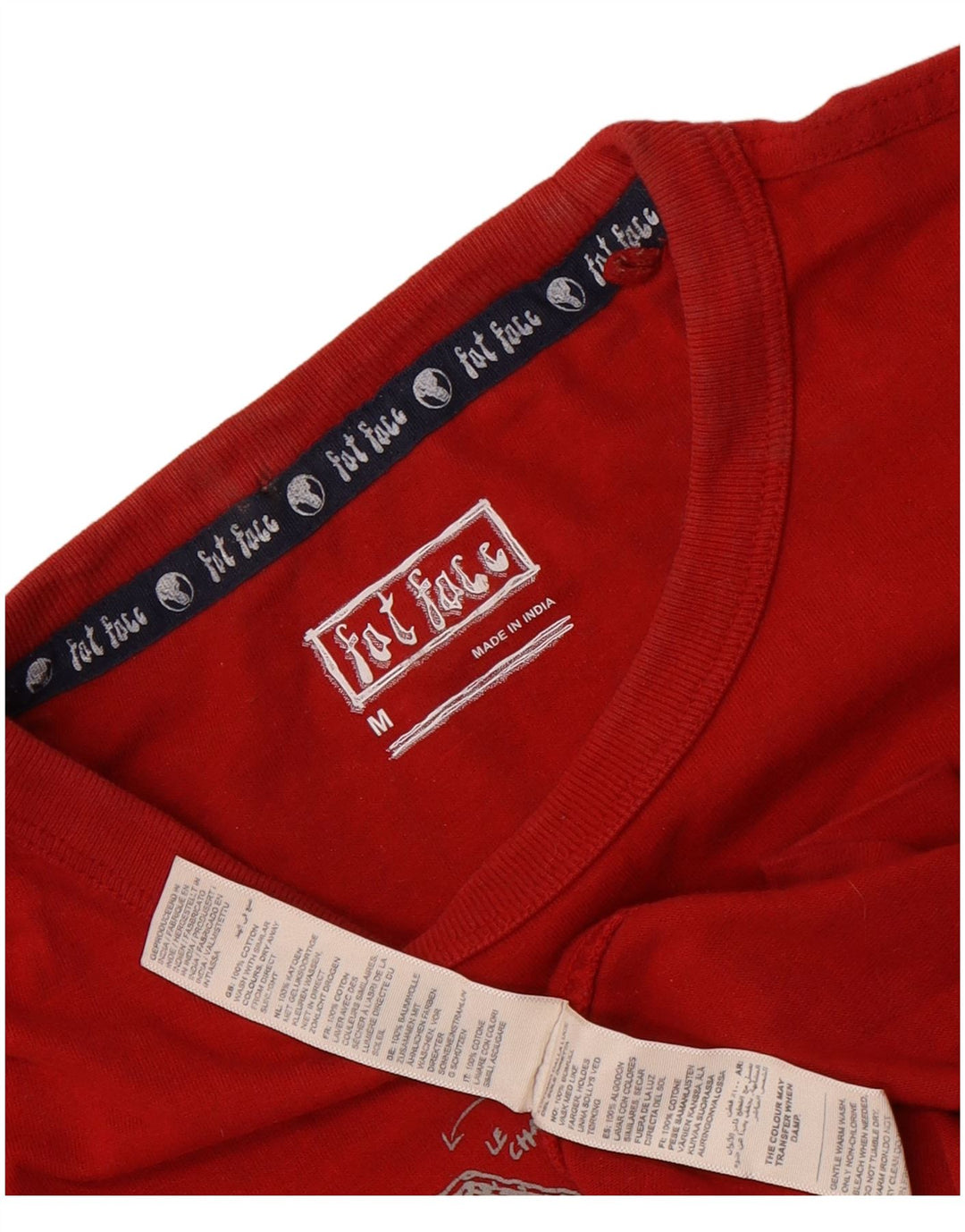 Ανδρικό γραφικό T-Shirt Fat Face Top Μεσαίο κόκκινο βαμβακερό