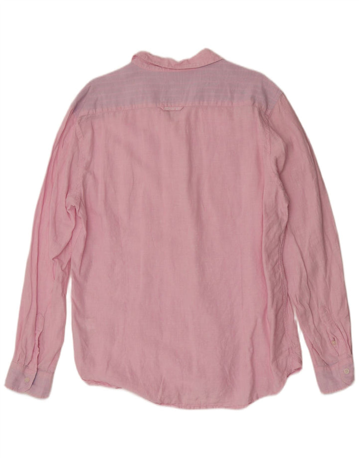 Ανδρικό πουκάμισο Crew Clothing XL Ροζ Λινό