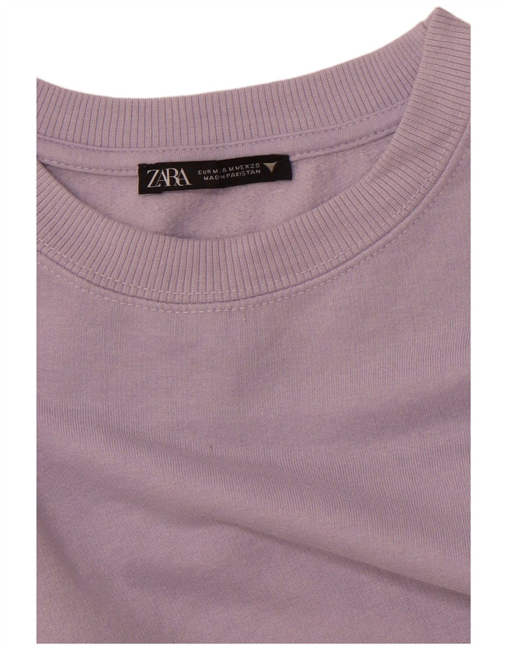 Γυναικεία φούτερ ZARA Oversized Crop Jumper UK 14 Medium Purple