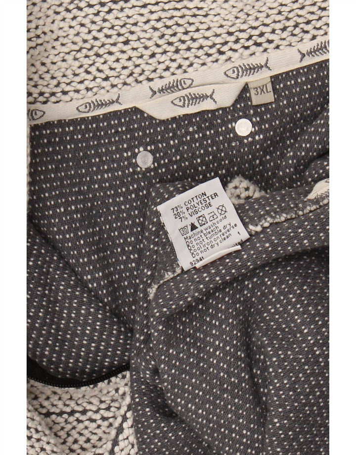 WEIRD FISH Ανδρικό φούτερ με φερμουάρ Jumper 3XL Γκρι βαμβακερό