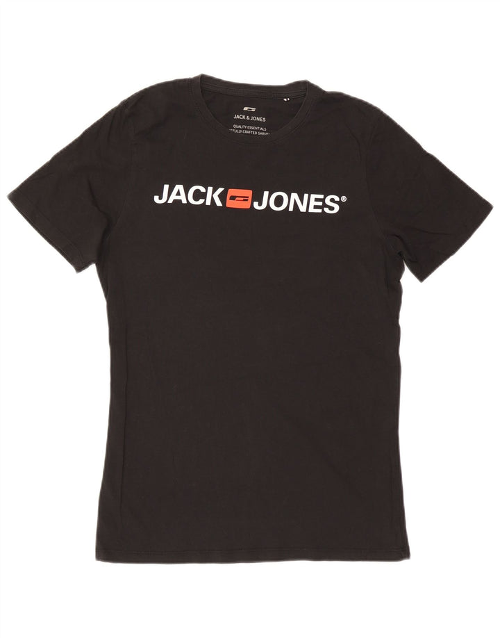 Ανδρικό γραφικό μπλουζάκι Jack & Jones Top Medium Μαύρο