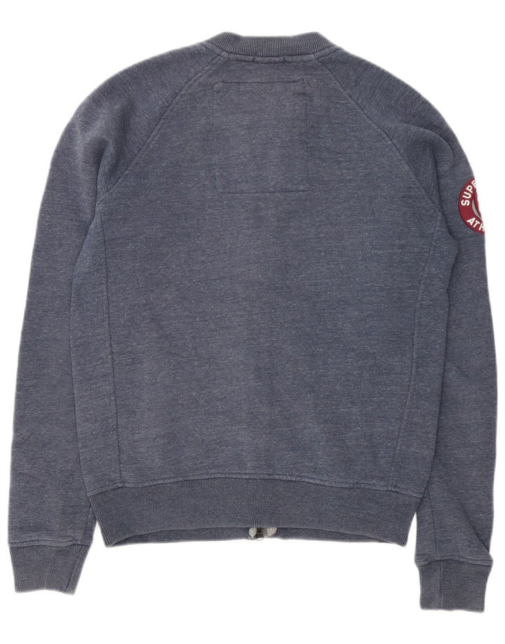 Superdry Ανδρική φόρμα φόρμας με γραφικές φόρμες, Μπουφάν από μεσαίο μπλε ναυτικό βαμβακερό