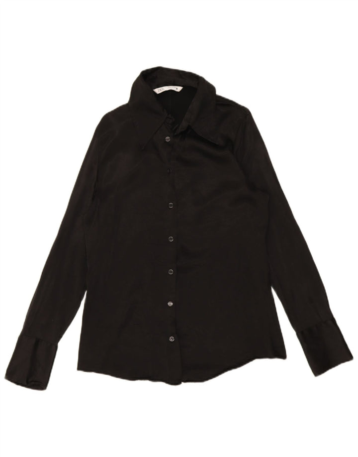 Zara Γυναικεία Μπλούζα UK 14 Large Black