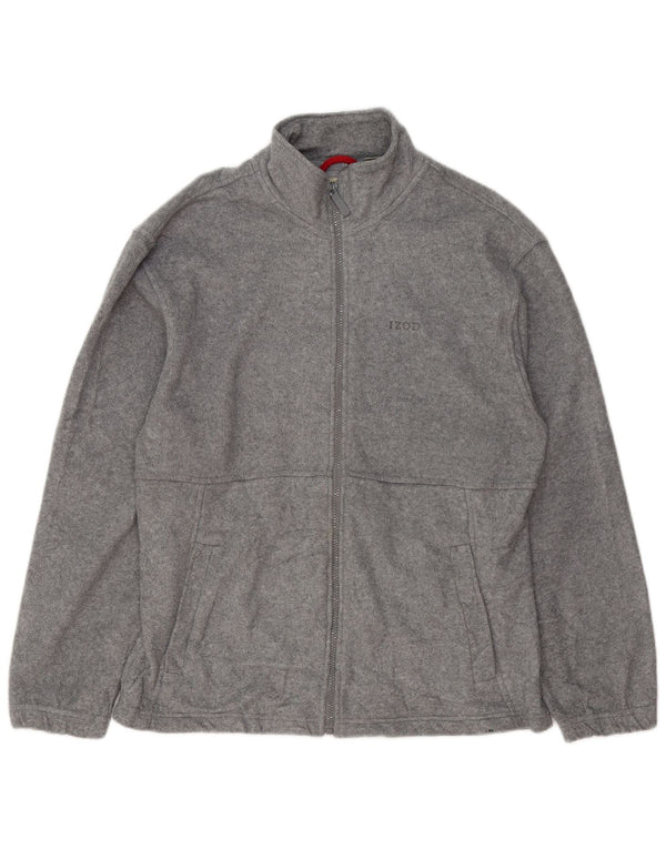 Izod Ανδρικό Fleece Jacket UK 38 Medium Grey Polyester