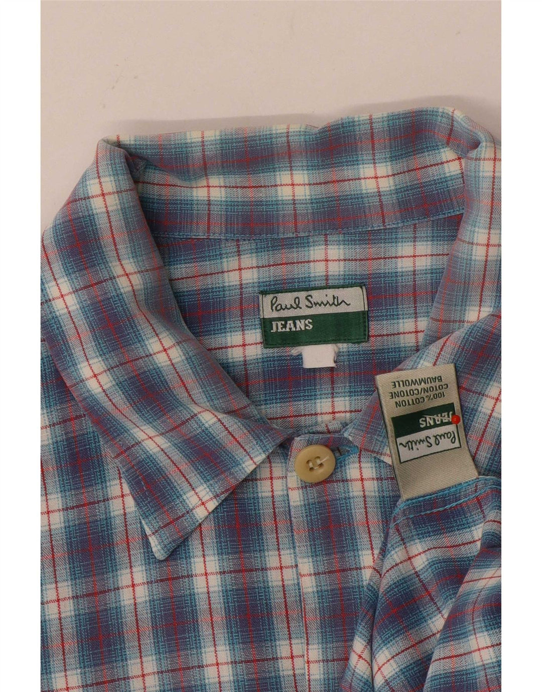 Paul Smith Ανδρικό κοντομάνικο πουκάμισο μεγάλο μπλε βαμβακερό