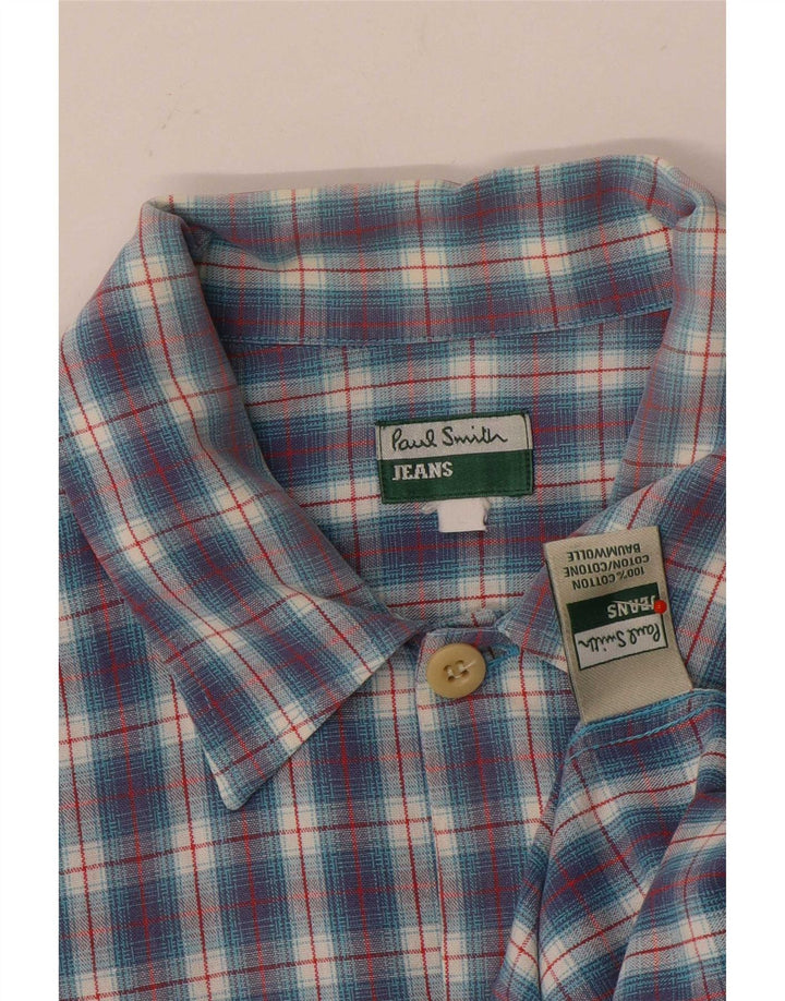 Paul Smith Ανδρικό κοντομάνικο πουκάμισο μεγάλο μπλε βαμβακερό