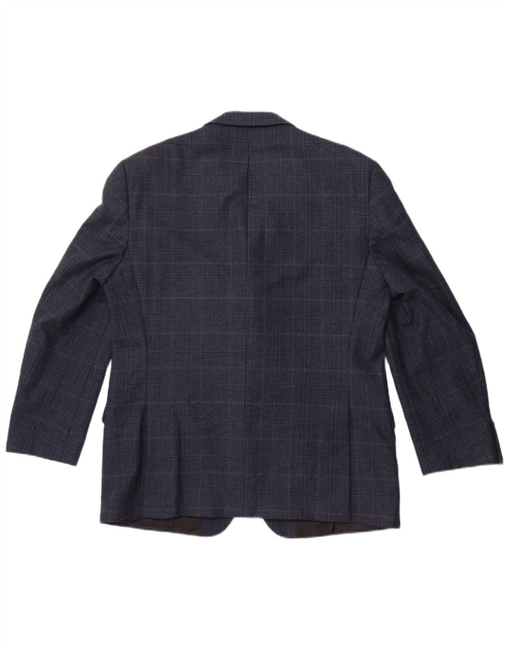 VALLE LESIA Ανδρικό σακάκι σακάκι με 3 κουμπιά IT 54 2XL Navy Blue Houndstooth