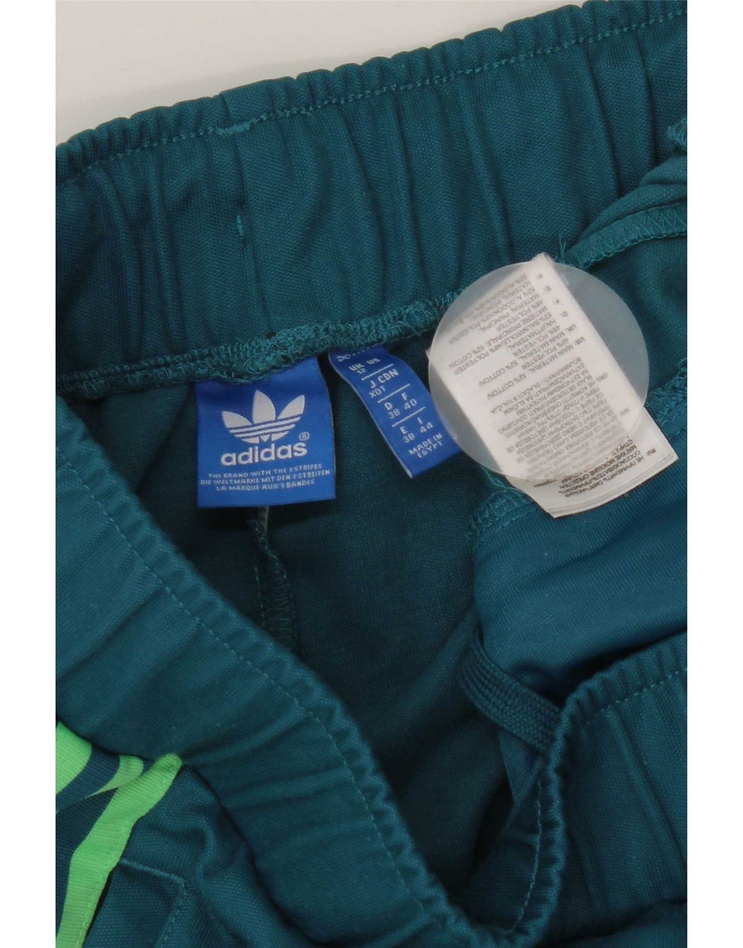 Γυναικεία αθλητική φόρμα Adidas Παντελόνι UK 12 μεσαίο μπλε βαμβακερό