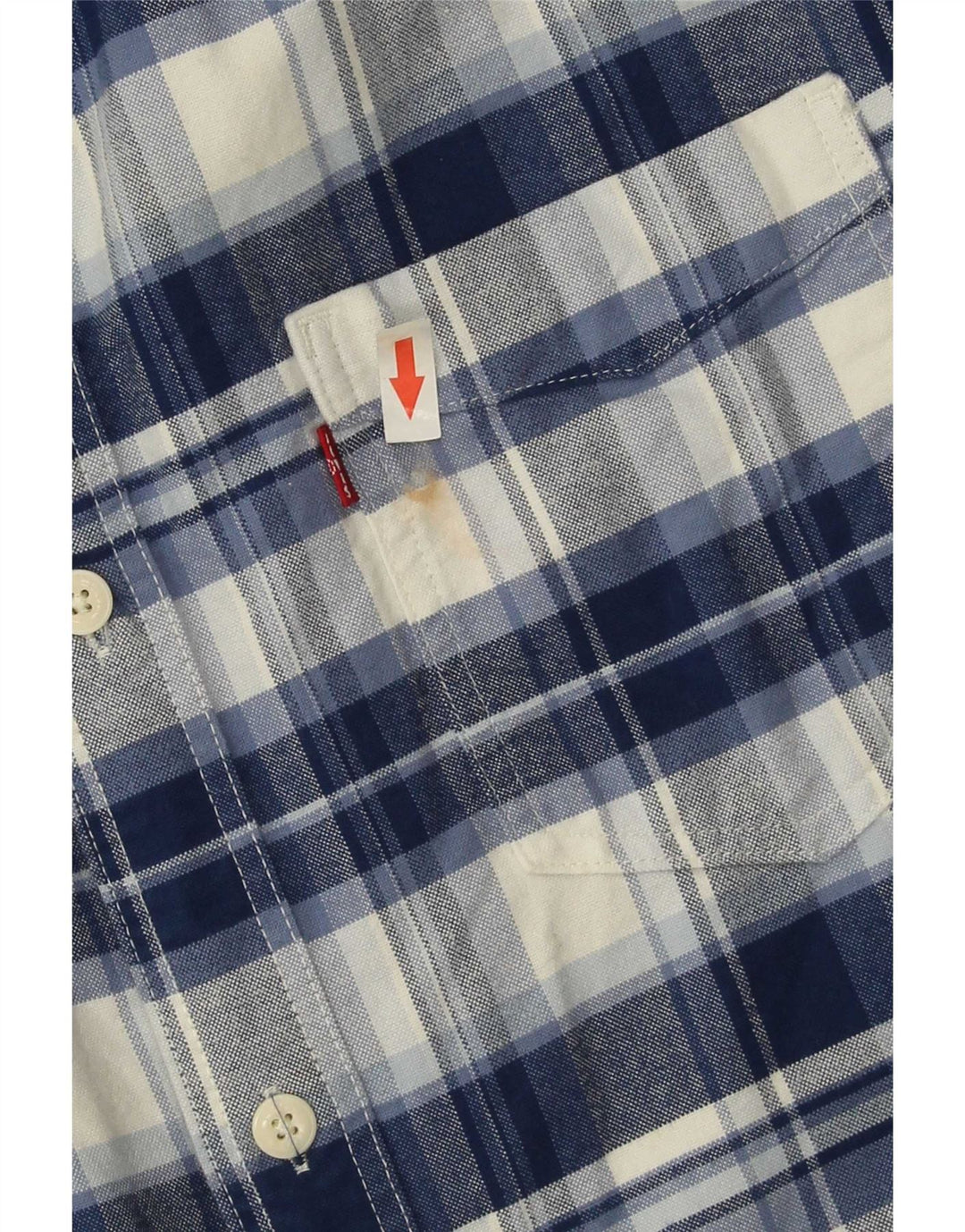 Ανδρικό πουκάμισο Levi's Standard Flannel XL Blue Check Cotton