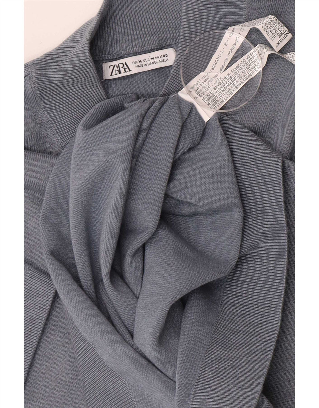 Ανδρικό T-Shirt Zara Top μεσαίο μπλε βισκόζη