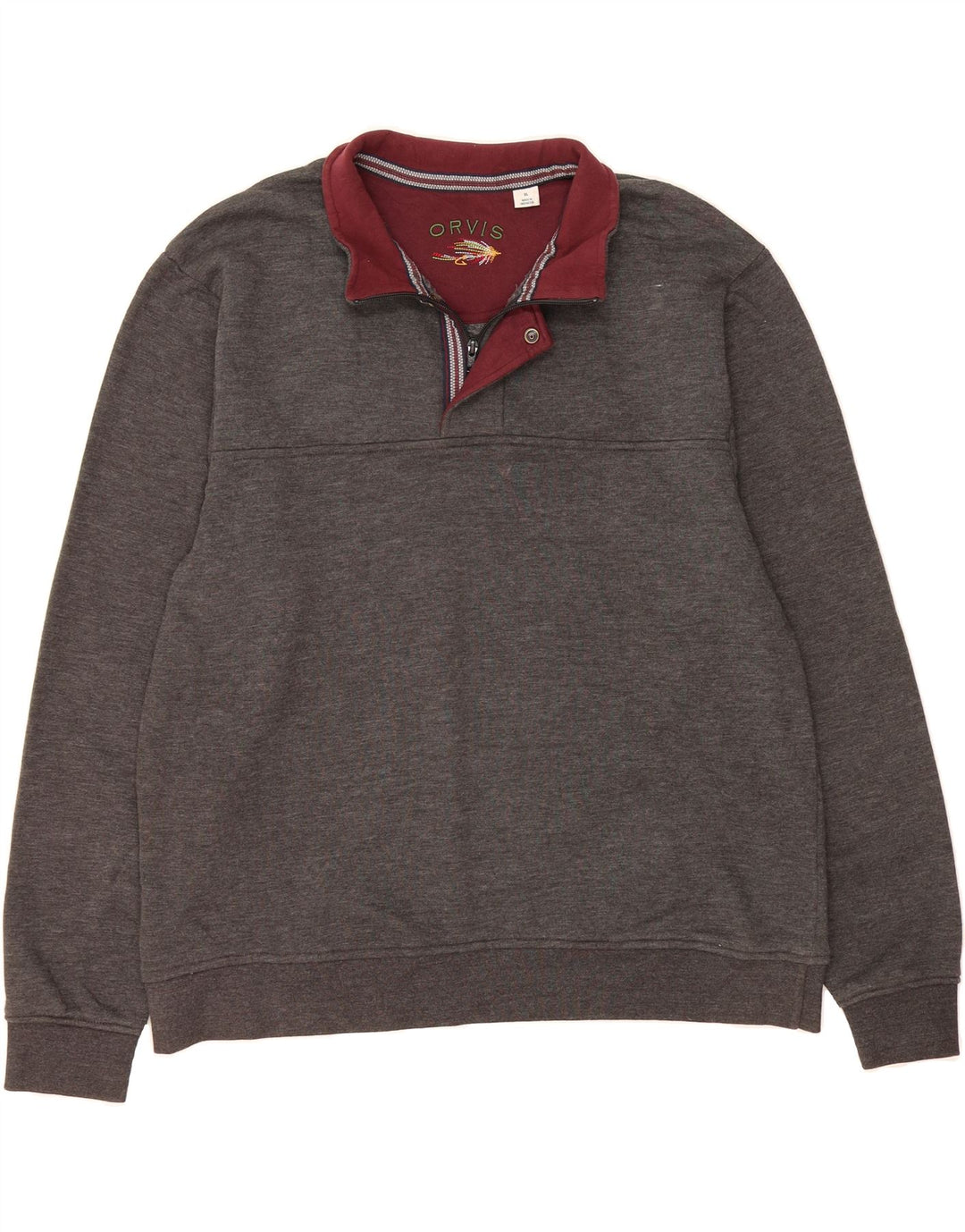 Ανδρικό φούτερ με φερμουάρ ORVIS Jumper XL Γκρι βαμβακερό