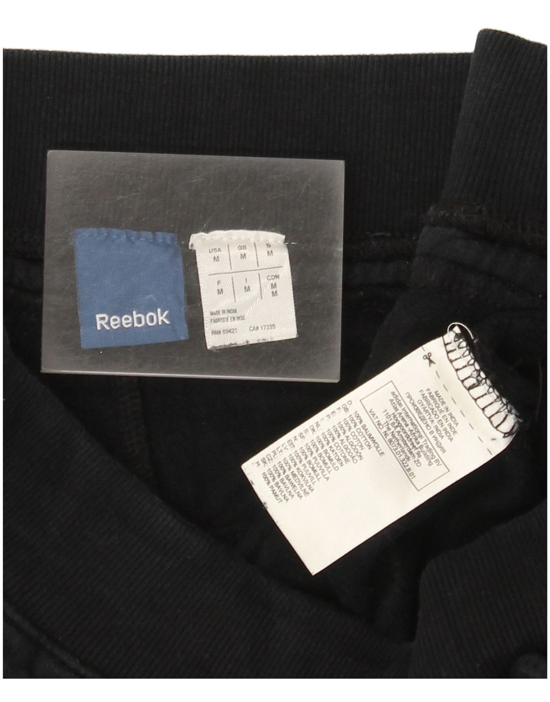 Ανδρική φόρμα γραφικής Reebok Παντελόνι Joggers Μεσαίο μαύρο βαμβακερό