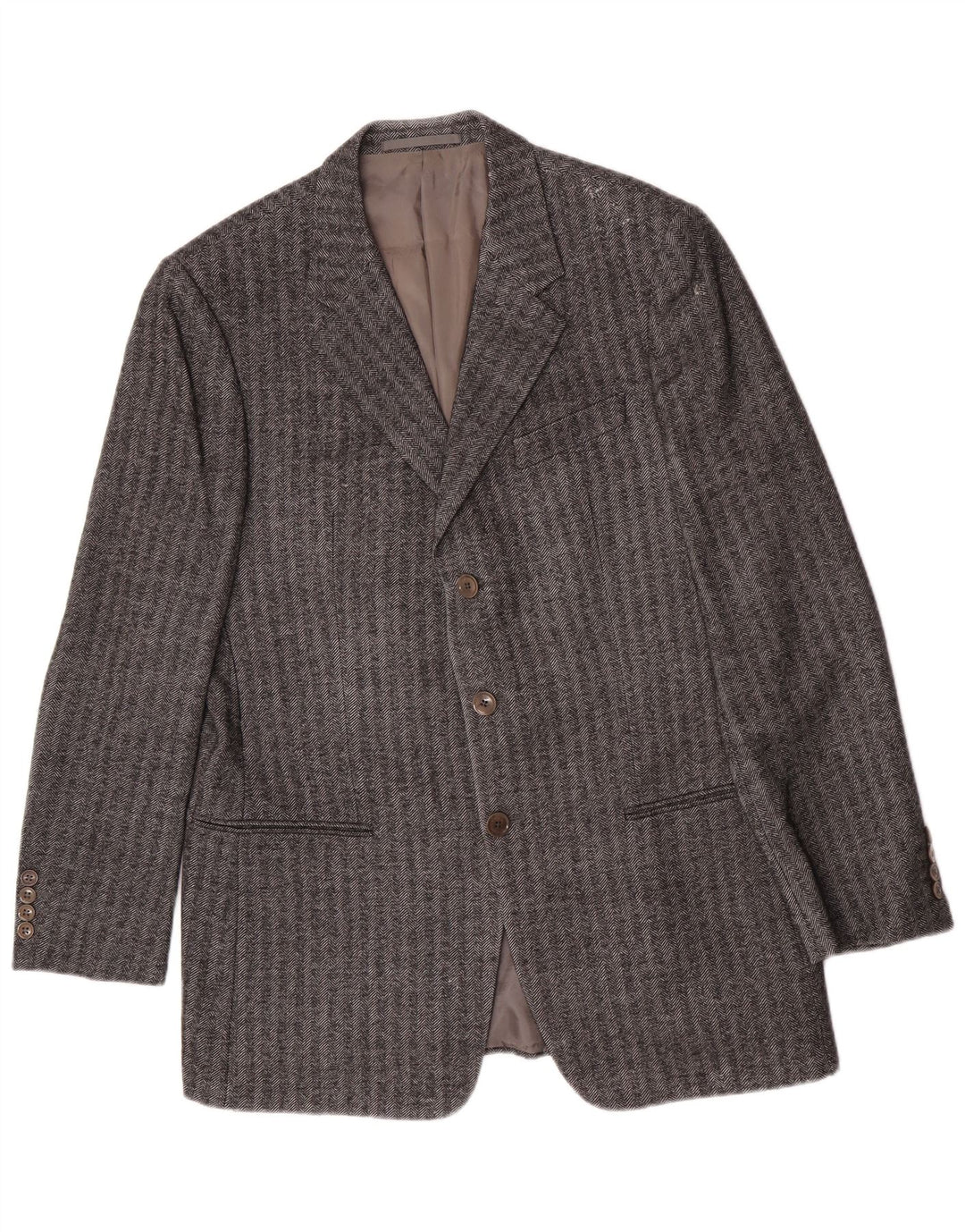 Armani Collezioni Ανδρικό μπουφάν σακάκι με 3 κουμπιά IT 52 XL Γκρι ψαροκόκαλο
